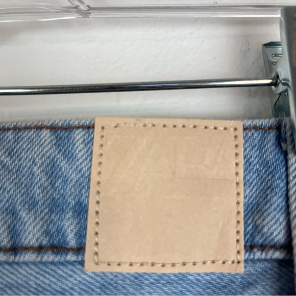 ZARA High Rise Light Wash Festival Y2K Boho Shorts - Picture 7 of 7